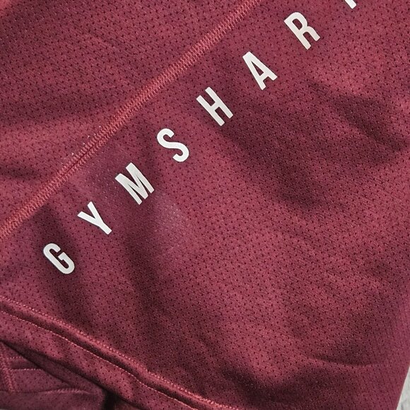 Gymshark Men's Long Sleeve Shirt Burgundy M Athflow Gorpcore Performance Fit - Picture 4 of 13